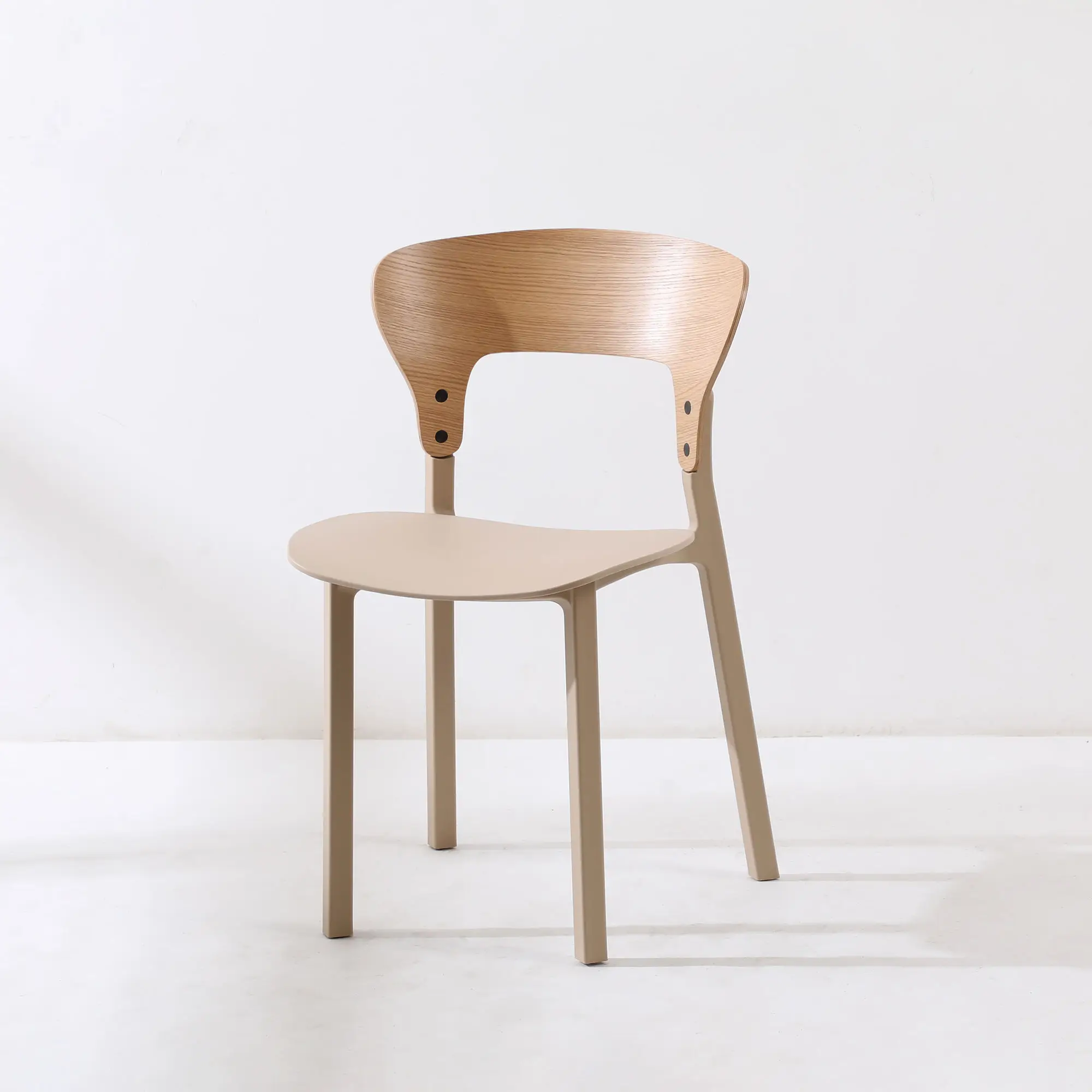 Factory Home New Arrival Modern Nordic Design Kitchen Restaurant Nature Wood Seat Timber Cafe Dining Chair - Image 2
