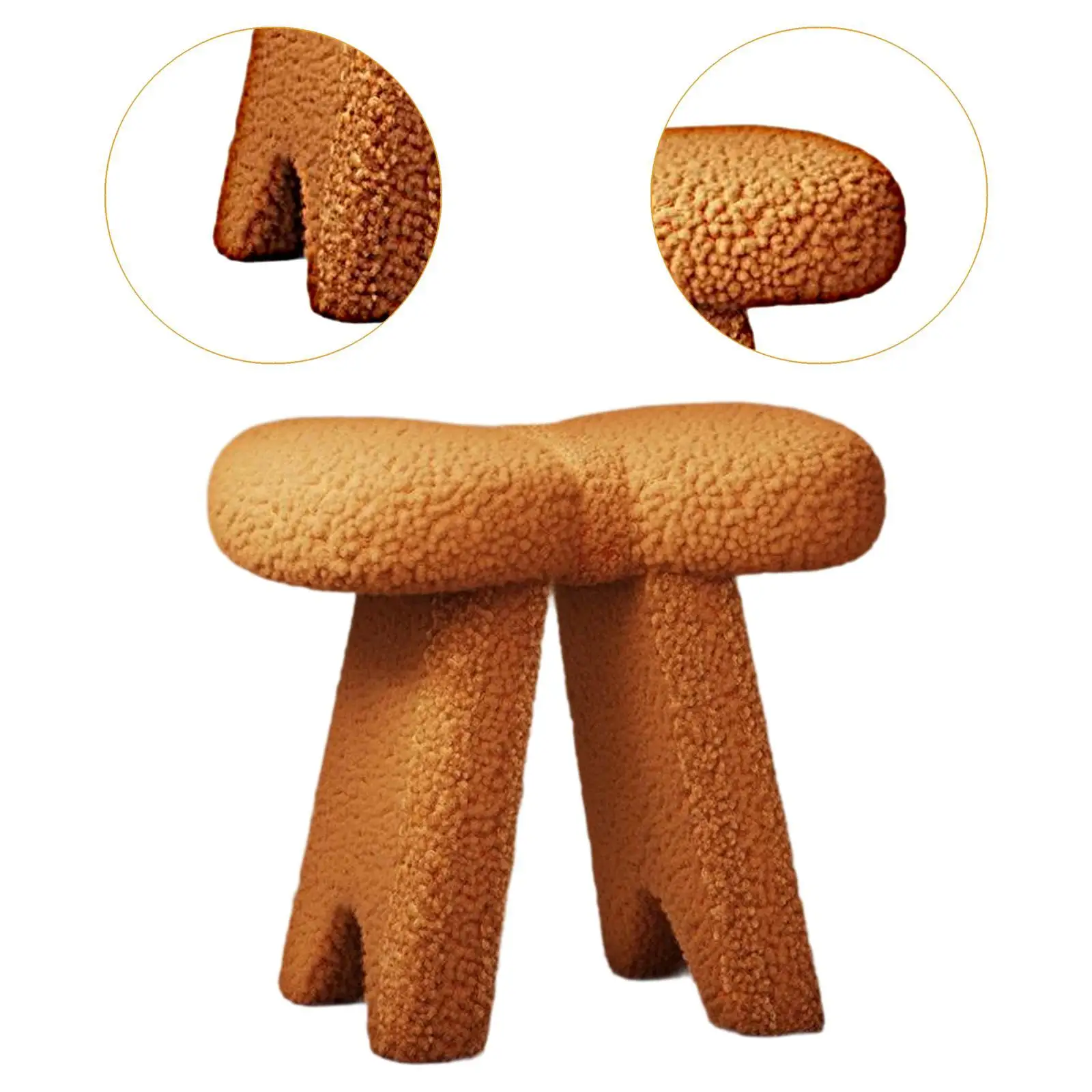 Makeup Vanity Stool Decorative Seating Dressing Stool Upholstered Fashion Footrest Makeup Stool Modern for Bedroom Furniture - Image 5